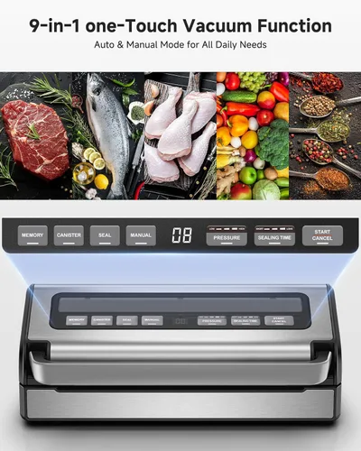 Vista 10 de AAOBOSI Sellador al vacío de 95 kPa para carnes, líquidos, Sous Vide