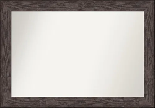 Vista 252 de Amanti Art Espejo personalizado, espejo de baño negro puente, espejo de pared o espejo de tocador de baño sobre el fregadero (26 x 26 pulgadas)