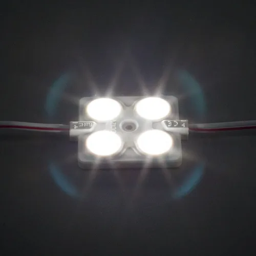 Vista 3 de 100 unids LED módulo 4 LED 160 grados blanco 2.0W impermeable luz trasera led módulos de señal para letreros de letras
