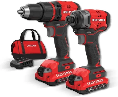 Vista 2 de CRAFTSMAN - V20* Kit combinado de taladro inalámbrico, 2 herramientas (CMCK210C2)