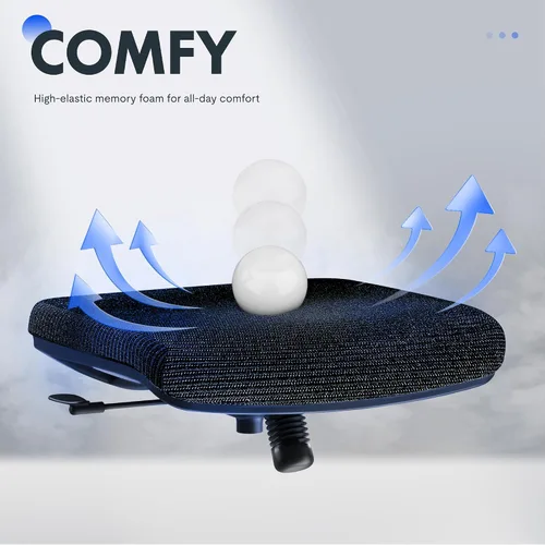 Vista 4 de FLEXISPOT Silla de oficina ergonómica, sillas de escritorio de oficina en casa con soporte lumbar ajustable, reposabrazos, bloqueo de inclinación