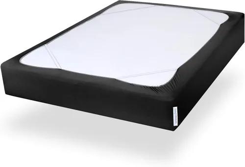 Vista 9 de Funda de somier tamaño Queen con material tejido suave y elástico, solo cubre lados, alternativa para falda de cama, resistente a las arrugas y a