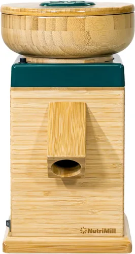 Vista 10 de NutriMill Harvest - Molino eléctrico de granos de piedra, 450 vatios - Oro Dorado