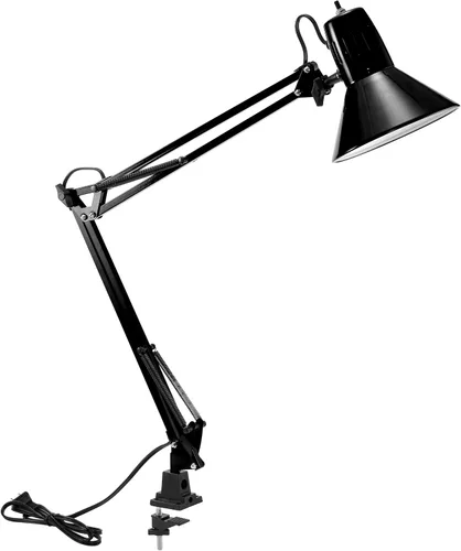 Vista 8 de Bostitch Office VLF100D - Lámpara de escritorio con brazo oscilante, metal, alcance de 36 pulgadas con ajuste multijunta, incluye bombilla LED