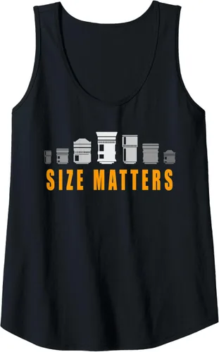 Vista 7 de Photography Camera Lens Size Matter Photographer Shutterbug Tank Top