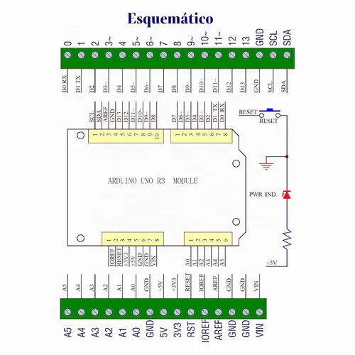 Vista 6 de Módulo de bloque de terminales de ruptura de pinout de montaje en carril DIN para Arduino UNO R3