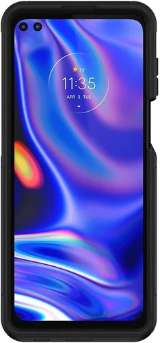 Vista 2 de OtterBox Funda para Motorola One 5G Commuter Series, color negro, delgada y resistente, apta para bolsillo, con protección de puerto