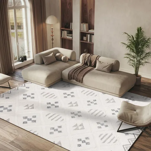 Vista 12 de SAFAVIEH Casablanca Collection - Alfombra de pasillo, 2 pies 3 pulgadas x 9 pies, marfil y negro, hecha a mano, de lana rústica tribal marroquí
