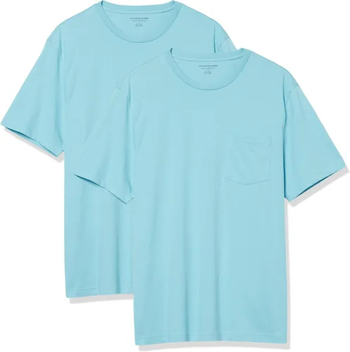Vista 8 de Amazon Essentials Men's Short-Sleeve Crewneck Pocket T-Shirts, Pack of 2