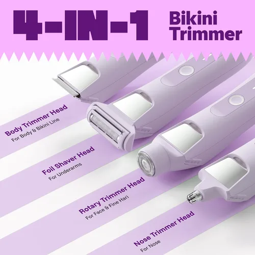Vista 3 de Cortador de bikini POP 4 en 1 para mujer Púrpura