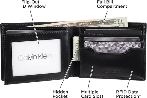 Vista 6 de Calvin Klein Men's Wallet Sets-Minimalist Bifold and Card Cases