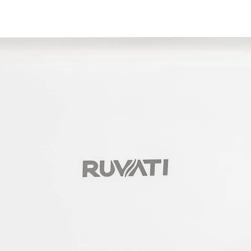 Vista 7 de Ruvati RVL4018RBW - Fregadero de cocina de drenaje compensado de arcilla refractaria de 30 pulgadas en blanco y negro