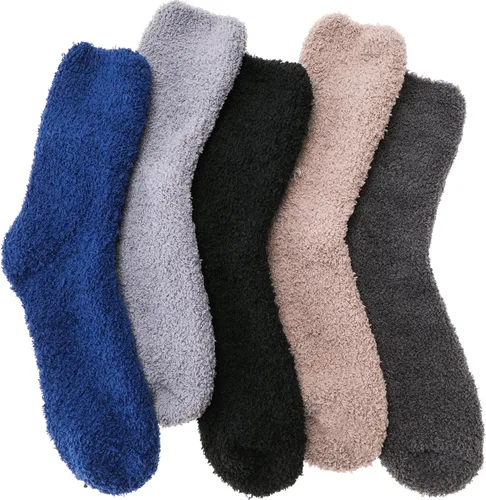 Vista 8 de EBMORE Calcetines mullidos para mujer, esponjosos, acogedores, cómodos, de felpa, cálidos, para invierno, para dormir, para el hogar, calcetines