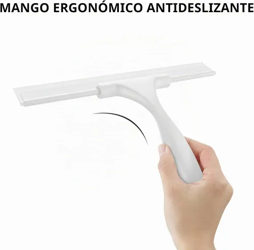Vista 3 de SetSail Escobilla de goma para puerta de cristal de ducha, 10 pulgadas Blanco