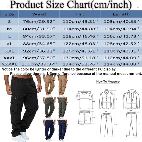 Vista 6 de Pantalones cargo para hombre, pantalones de secado rápido, pantalones de yoga ligeros para playa, para ejercicio, fitness, overol, pantalones