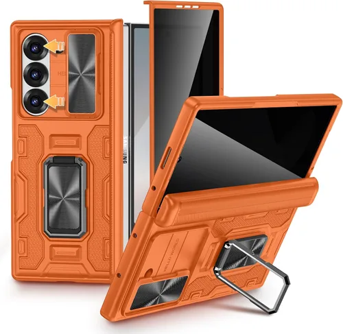 Vista 56 de VEGO Funda para Galaxy Z Fold 4 con Cubierta de Cámara Deslizante y Protección de Bisagra Funda con Protector de Pantalla Soporte Magnético de 360°