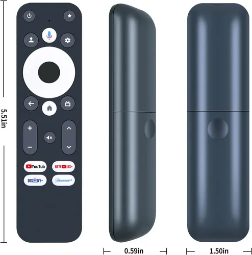 Vista 3 de Control remoto de repuesto por voz para Onn Google 4K Pro Streaming Device TV Box