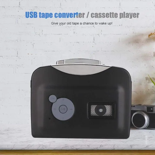 Vista 7 de BTER Reproductor de cassette, convertidor de cinta de computadora a MP3, altavoz portátil pequeño para cinta grabada en casete