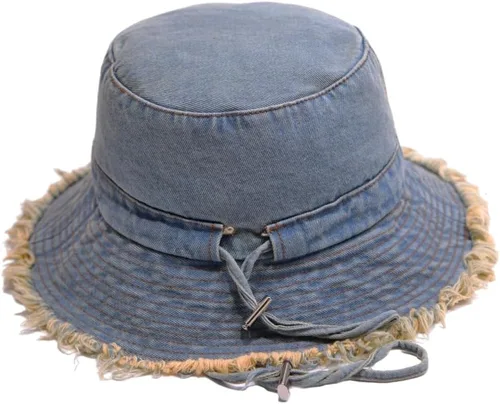 Vista 22 de Sombrero de pescador de algodón desgastado, sombrero de sol, sombrero para hombres y mujeres