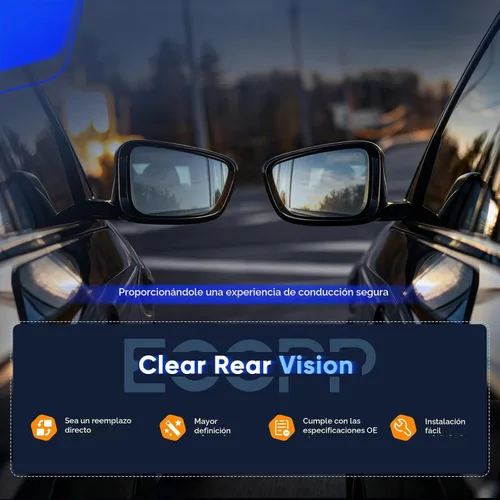 Vista 4 de ECCPP® par de espejos laterales, plegables manualmente, lado izquierdo y derecho, para 02-08 Econoline Van, A Pair E250 Van E350 Van E450 Van E550