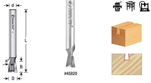 Vista 2 de Amana Tool - 45828 Cola de milano con punta de carburo de 8 grados x 1/2 diámetro x 0.825 x 1/4" vástago
