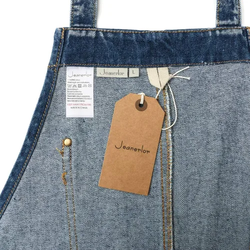 Vista 9 de Jeanerlor Delantal de trabajo para mujer y hombre ajustable S-XXL (azul oscuro)