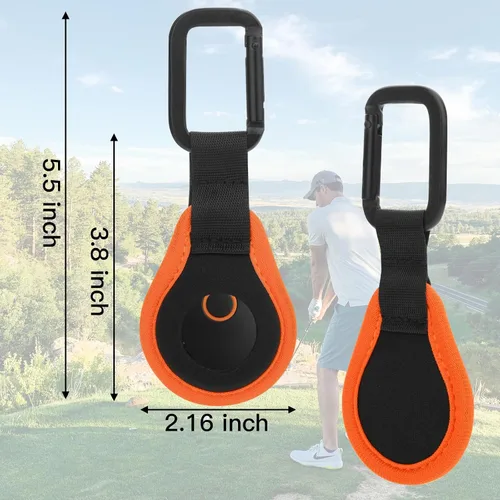 Vista 2 de Xxerciz Funda protectora compatible con Bushnell Wingman 2 Golf GPS altavoz remoto botón soporte con mosquetón, funda protectora de repuesto