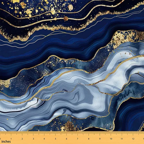 Vista 35 de Erosebridal Tela de tapicería de rayas azules y blancas para sillas, sofá, suministros de costura de tela de franela a rayas geométricas, líneas