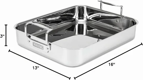 Vista 12 de Viking 3 capas Estante para asar con antiadherente de acero inoxidable, 16 inch by 13 inch