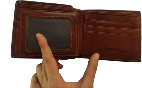 Vista 73 de Hombres Cool Eagle Wolf Caballo Totem Cuero Vaca Vertical Cartera Cremallera Multi-tarjeta Titular, Tótem de caballo, Minimalista