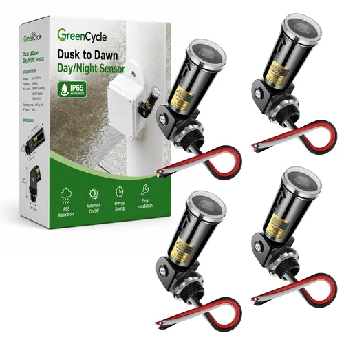 Vista 18 de Greencycle Interruptor de luz basculante negro de un solo polo, interruptor de luz de paleta de 15 amperios, interruptores Sp blancos, 120V-277V CA