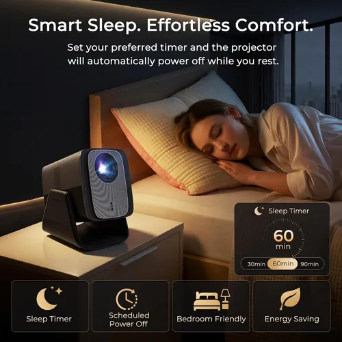 Vista 18 de 1200 ANSI Google TV-Licensed Projector, 4K/8K Input Support, Dual 36W Dolby