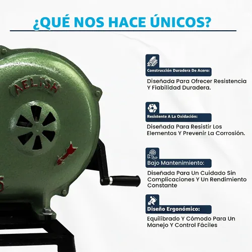 Vista 5 de SIMOND STORE Soplador de forja de herrería de manivela, aluminio fundido