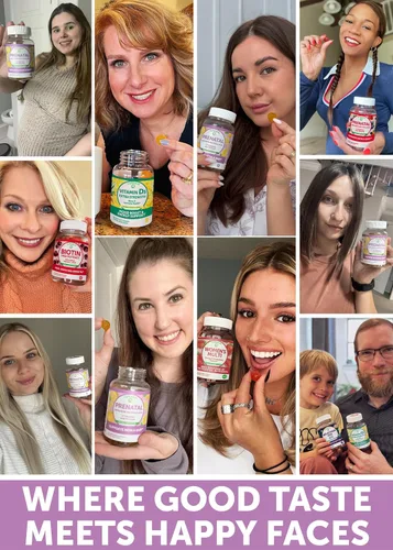 Vista 4 de Lunakai Vitaminas prenatales 17 en 1 fabricadas en Estados Unidos para mujeres con hierro y ácido fólico, deliciosas gomitas prenatales diarias