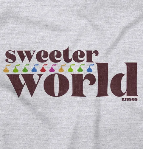 Vista 2 de Brisco Brands Sweeter World - Sudadera con capucha Hershey's Kisses Candy para mujer y hombre