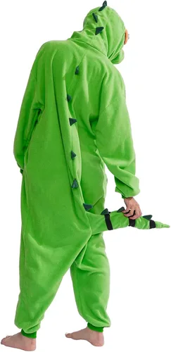 Vista 3 de ofodoing Adult Lizard Onesie Animal One-piece Pajamas Cosplay Homewear Sleepwear Jumpsuit Costume for Women Men