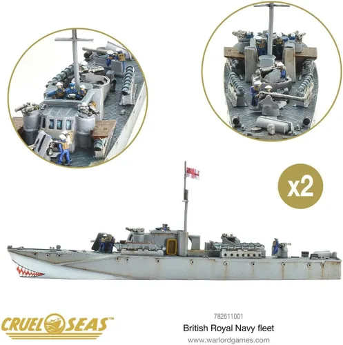 Vista 3 de Cruel Seas Warlord British Royal Fleet 1:300 WWII Naval Militar Wargaming Kit de modelo de plástico 782611001