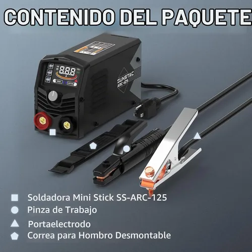Vista 7 de Sunstac Mini soldador de palo 125A, diseño portátil de 110 V