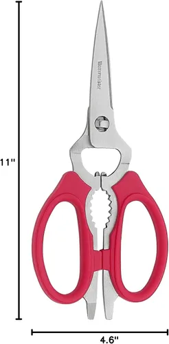 Vista 7 de Messermeister tijeras de cocina de 8.5 pulgadas, Rojo