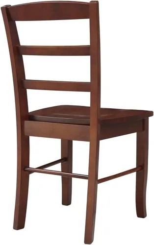 Vista 7 de International Concepts Madrid - Silla con respaldo de escalera, color espresso