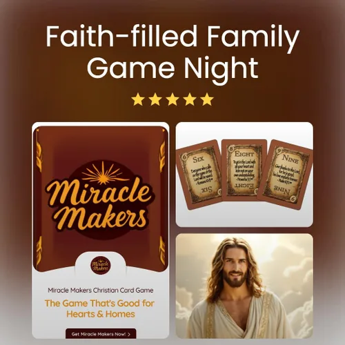 Vista 6 de Miracle Makers - Juego de cartas Temático cristiano, no requiere conocimiento bíblico, diversión no confesional, a partir de 7 años, 2 a 4