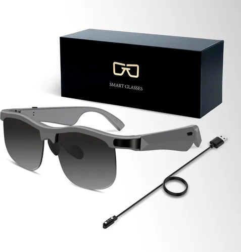 Vista 2 de AI Smart Sunglasses Bluetooth Translation App UV400 Viaje Conducción Pesca 160+ language support, open-ear audio, hands-free calling, voice