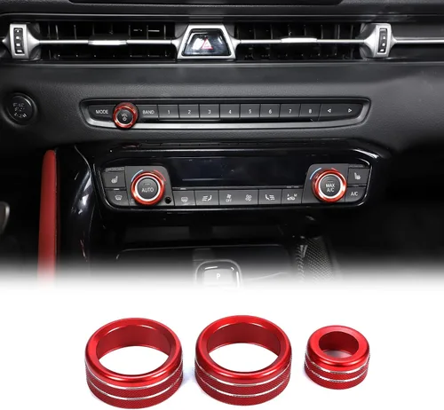 Vista 8 de Daeiclru Cubierta de perilla de volumen y aire acondicionado compatible con Toyota Supra GR A90 A91 MK5 2018-2022, cubierta de botón de volumen