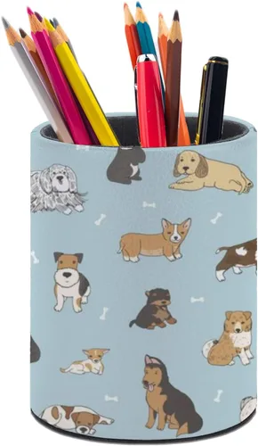 Vista 37 de Organizador de lápices con diseño de bandera de Estados Unidos, lindo portalápices, taza de lápices para escritorio, soporte para brochas
