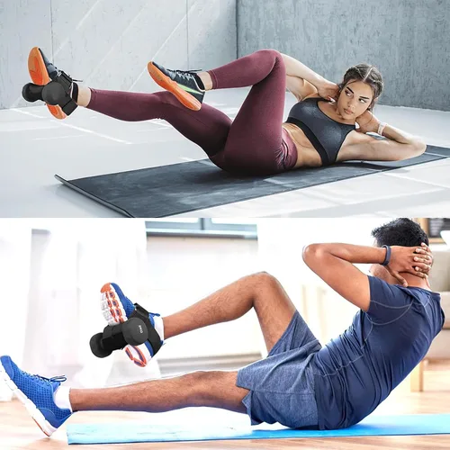Vista 7 de Accesorio de Pie para Mancuerna para Entrenamiento de Piernas, Correas de Accesorio para Mancuerna Pie de Mono de Extensión para Entrenador de Negro