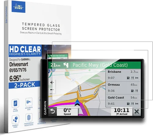 Vista 8 de Protector de pantalla de vidrio templado premium para Garmin Drivesmart 55 GPS Navigation 5.5 pulgadas pantalla táctil anti huella digital
