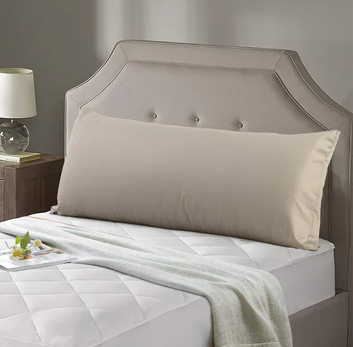 Vista 10 de Evolive Nueva Funda de Almohada Corporal de Hilo 300TC 100% Algodón con Cierre de Cremallera Oculto 21"x54" (Gris Carbón)