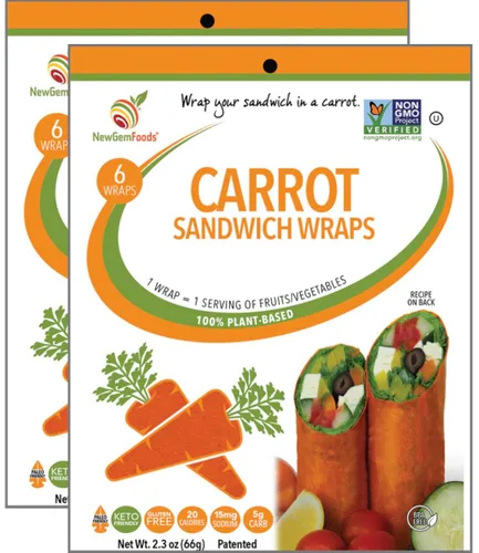 Vista 14 de Apple Kale Sandwich Wraps (Two-Pack) – Gluten-Free, Low-Calorie Wraps Made with Real Fruits & Vegetables – Plant-Based, Non-GMO, Vegan
