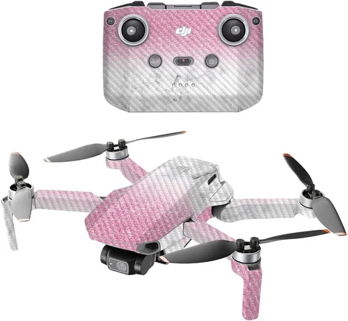 Vista 14 de MightySkins - Drone portátil de fibra de carbono compatible con DJI Mini 2, morado antiguo, acabado de fibra de carbono texturizado protector