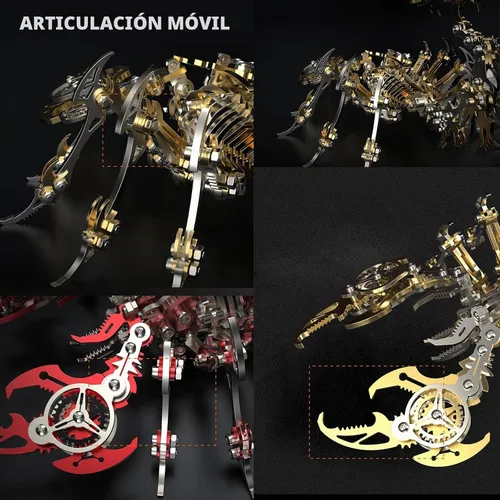 Vista 3 de Rompecabezas de escorpión de metal 3D para adultos: rompecabezas 3D, kits de modelos de metal para construir bricolaje rompecabezas mecánico